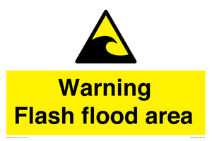 Warning Flash flood area